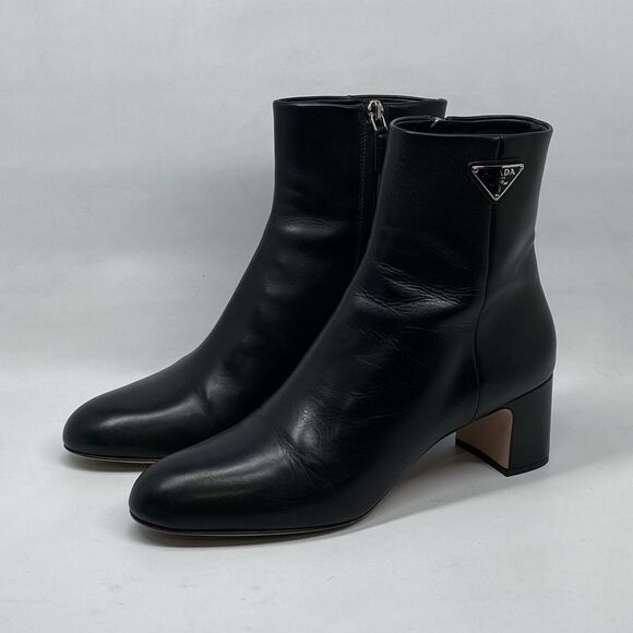 Prada Leather Zip Ankle-Booties - Picture 5 of 14